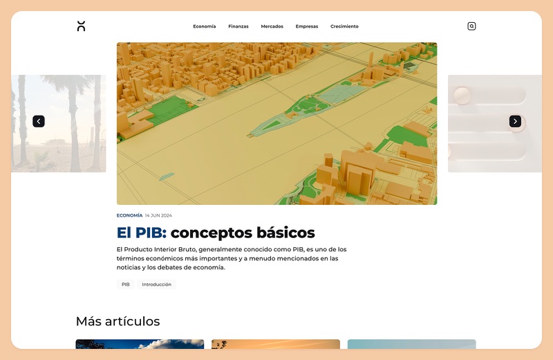 Cuatro CS: portada del blog con el artículo destacado y las categorías