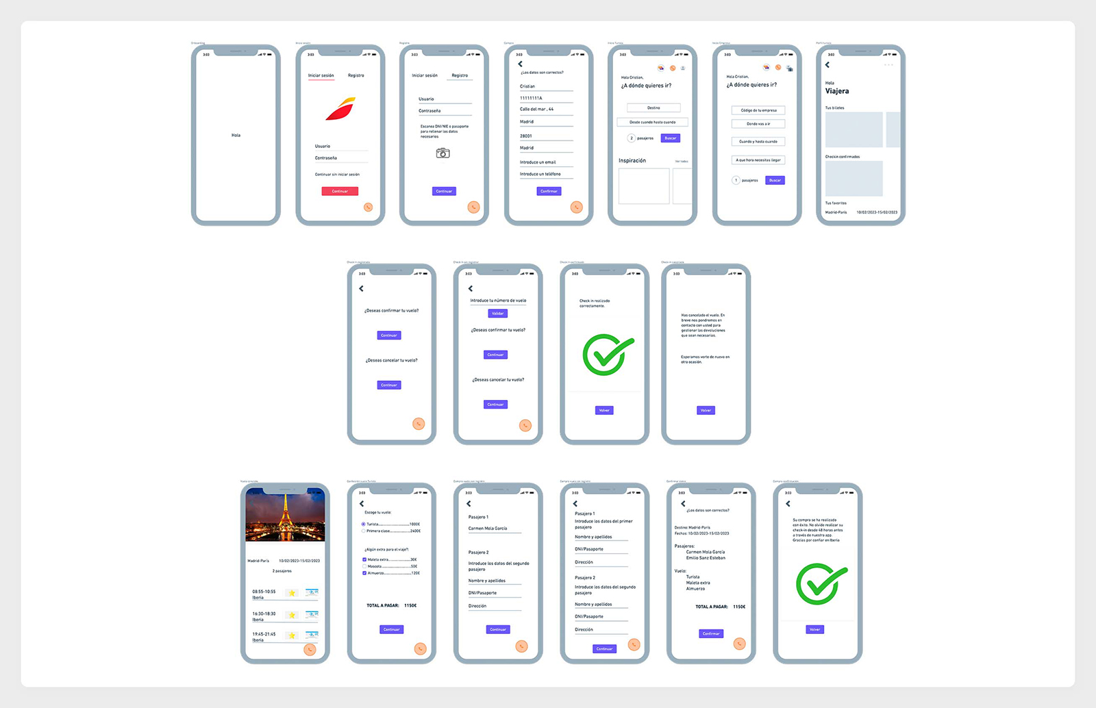 Wireframe del proyecto